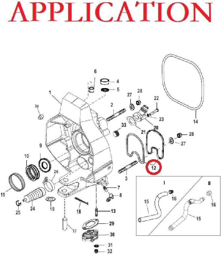 MARKGOO 41802 Rubber Seal for Mercruiser Stern Drive Model 3.0L 4.3L 4.5L 5.0L 5.7L 6.2L 8.2L MR R Alpha One Blackhawk and Bravo Exhaust Pipe Tube Seals 8M0068607 2 Pieces - Image 5